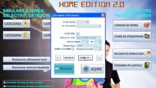 Demo video Programul Chestionare Auto Home Edition 20  wwwcirculatiarutieraro [upl. by Ellac]