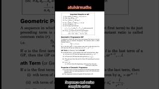 Revision notes 💯  arithmeticprogression geometricprogression [upl. by Esimorp]