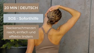 NACKENVERSPANNUNG lösen  SOS  einfache Soforthilfe in 20 Min  Nacken Yoga anfängerfreundlich [upl. by Trudi]