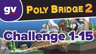 Poly Bridge 2  Challenge 115 Hydraulic Management  Walkthrough [upl. by Haerr918]