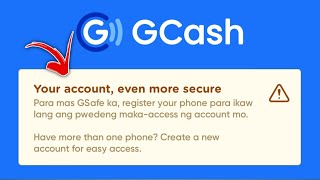 GCash Your account even more secure  Para mas GSafe ka register your phone para ikawlang ang [upl. by Enoval]