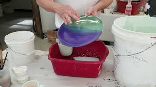 Glazing with Spotted Purple for Clay Buddies miniNCECA [upl. by Hildebrandt]