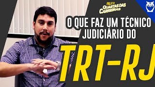 O que faz um Técnico Judiciário do TRTRJ  Quartas das Carreiras [upl. by Manheim]