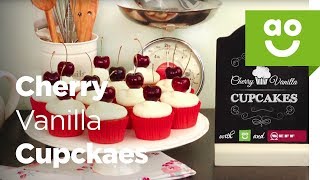 Cherry Vanilla Cupcakes  Neff Recipes  aocom Recipes [upl. by Svend]