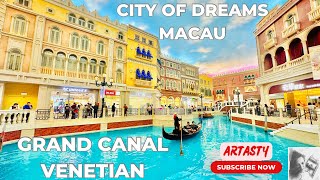 The Grand Canal in Venetian Hotel  City Of Dreams  Macau Vlog 2023  travelingartasty [upl. by Tybald]