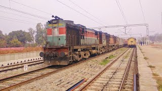 WDM3A DOUBLE ENGINE 🔥 INDIAN RAILWAYS 🇮🇳  LÑX RAILWAYS [upl. by Cestar]