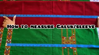 How to measure Mime GalukSleeve  mime galuklakbung runam  measurement of mime coatsleeve [upl. by Eikcir]