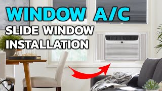 How To Install Window AC Unit With Horizontal Sliding Window [upl. by Pike406]