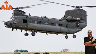 Unbelievable RAF Odiham Chinook Force Landings [upl. by Esorrebma625]