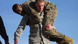 Air Force vs Marines Fitness Test [upl. by Enaols]