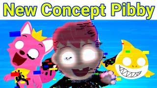 Friday night funky Vs Pinkfong Baby shark and Babyfinn Pibby Glitch Leaks FNFModPibby [upl. by Ainorev]