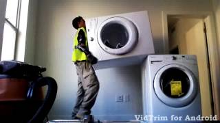 Skinny guy and stacking a washer and dryer [upl. by Ydda]