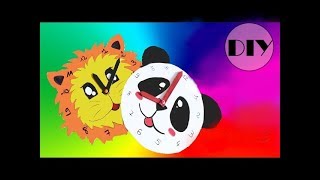 TUTO dactivité manuelle pour enfant  horloge en carton pour apprendre à lire lheure [upl. by Garmaise]