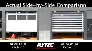 Real World Comparison Rytec Spiral® FV HighSpeed Door vs Conventional Garage Door [upl. by Atila]