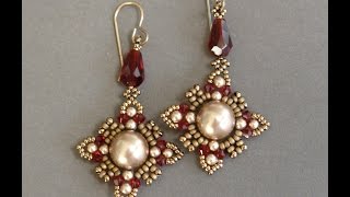 Sidonias handmade jewelry  Oriental earrings  Beading tutorial [upl. by Lorelie]