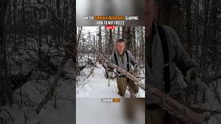 Winter Survival Bushcraft Camping How To Not Freeze 😱🏕️ Part 3 youtubeshorts shorts camping [upl. by Noived]