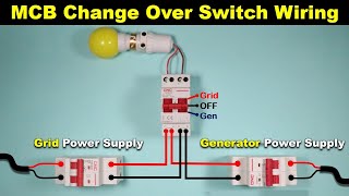 Single Phase MCB Change Over Switch Connection ElectricalTechnician [upl. by Repohtsirhc]