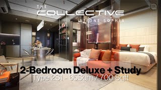 Singapore Showflat Tour  THE COLLECTIVE AT ONE SOPHIA I 2 Bedroom Deluxe  Study I OrangeTee AAG [upl. by Elda]