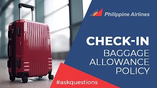 Philippines Airlines PR Checkin Baggage Allowance for Domestic amp International Flights [upl. by Alisander]