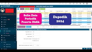 Cara Menyalin Data Periodik Peserta Didik di Dapodik 2024 [upl. by Neelrac]