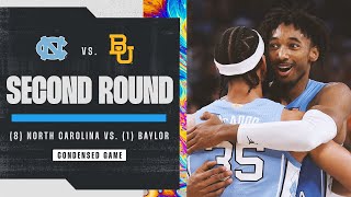 North Carolina vs Baylor  Second Round NCAA tournament extended highlights [upl. by Murtha121]