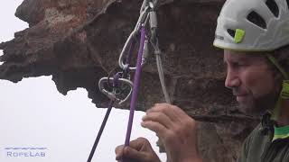 Rock climbing releasable abseil anchor [upl. by Hollister]