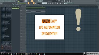 How to create an LFO automation in Sylenth1 FL Studio 20 tutorial [upl. by Josler701]