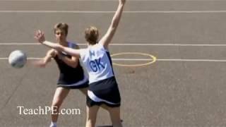 Netball Drill  Passing  Hook Pass with a Defender [upl. by Nitsed92]