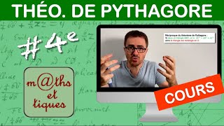 LE COURS  Le théorème de Pythagore  Quatrième [upl. by Muhcon]