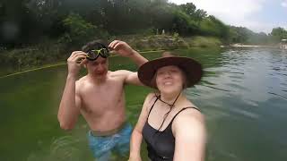 Free Diving at Barton Springs Pool In Austin TX Crystal Clear Water [upl. by Anilatak]