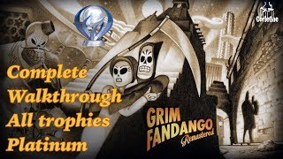 Grim Fandango Remastered  Complete Walkthrough  All trophies  Platinum [upl. by Norad]