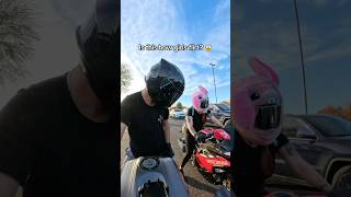 Was that W Rizz 😅 motorcycle fyp yamaha r7 bikelife couple biketok booktok bikergirl [upl. by Aryhs]