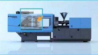 Sumitomo SHI Demag Injection Molding  ElExis SP 450t release 2011 [upl. by Ching800]