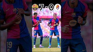 FC Barcelona 7  0 Real Valladolid CF  Laliga Highlights 202425football youtube shorts [upl. by Lindsay]