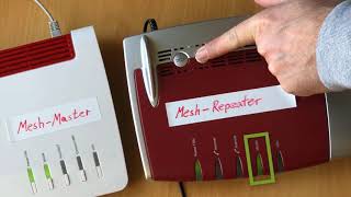 Mesh FRITZBox als Repeater an FRITZBox per WLAN anschließen [upl. by Moser]