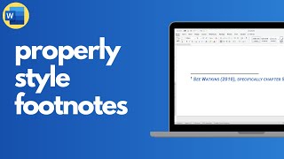 How to correctly style footnotes in Microsoft Word [upl. by Veronique]