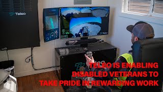 Teleo demonstrates remote construction operation for disabled vets [upl. by Eirroc]