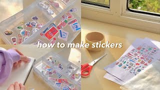 how to make your own stickers 🍥  without sticker paper [upl. by Ueihtam]