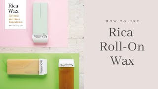 How to apply Rica RollOn Wax  Rica Wax Italy [upl. by Shaun]