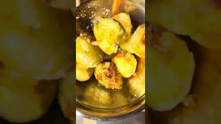 Crispy Smashed Potatoes 🥔 smashedpotatoes youtubeshorts food foryou cooking recipe best [upl. by Yeniar]