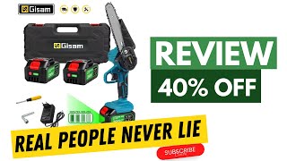 Gisam 6Inch Battery Electric Chainsaw Review  Handheld Pruning amp Woodworking Saw for Makita 18V [upl. by Aretha]