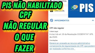 PIS 2024 IMPEDIMENTO CPF NAO REGULAR NÃO HABILITADO  RESOLVIDO [upl. by Lambart161]