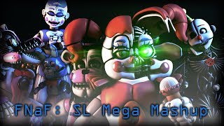 SFMFNaFSL Sister Location Mega Mashup  YingYang48 Collab [upl. by Annohs]