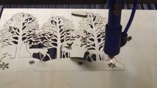 3D Laser Cut DIY Craft Wooden Christmas Tree decoration [upl. by Ahcurb]