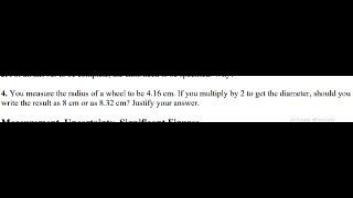 4 You measure the radius of a wheel to be 416 cm If you multiply by 2 to get the diameter [upl. by Nolrev412]