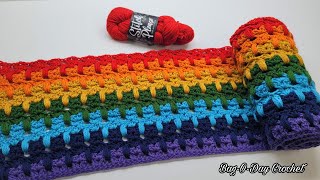 Easy Crochet Cat Stitch Wrap Easy crochet Shawl  Bag O Day Crochet Tutorial [upl. by Attelliw993]