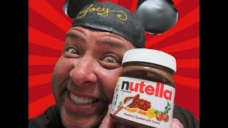 The Nutella Food ChallengequotHands Freequot  Joeys World Tour [upl. by Kalvn]