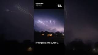 Fork lightning during severe weather in Alabama [upl. by Naasah]