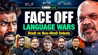 Language Wars Hindi as India’s National Language  Hindi vs NonHindi Debate  Face Off [upl. by Airbas]