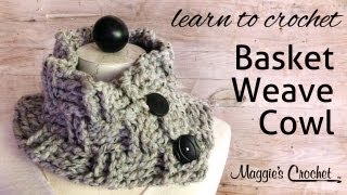 Basket Weave Cowl Free Crochet Pattern [upl. by Concoff]